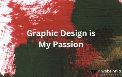 Graphic design is my passion meme: color clash of red and dark green paint strokes