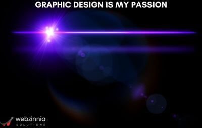 Graphic design is my passion meme: lens flare flair with a purple flare on a black background