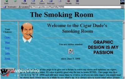 Graphic design is my passion meme: nostalgic GeoCities-style web page from the 1990s