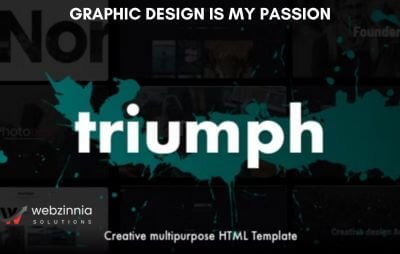 Graphic design is my passion meme: template triumph with the word 'triumph' over an HTML template